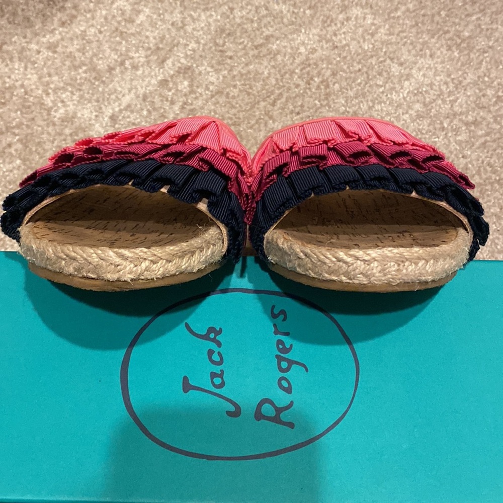 Jack Rogers Size 7 Espadrille Color Block Multi-P… - image 5